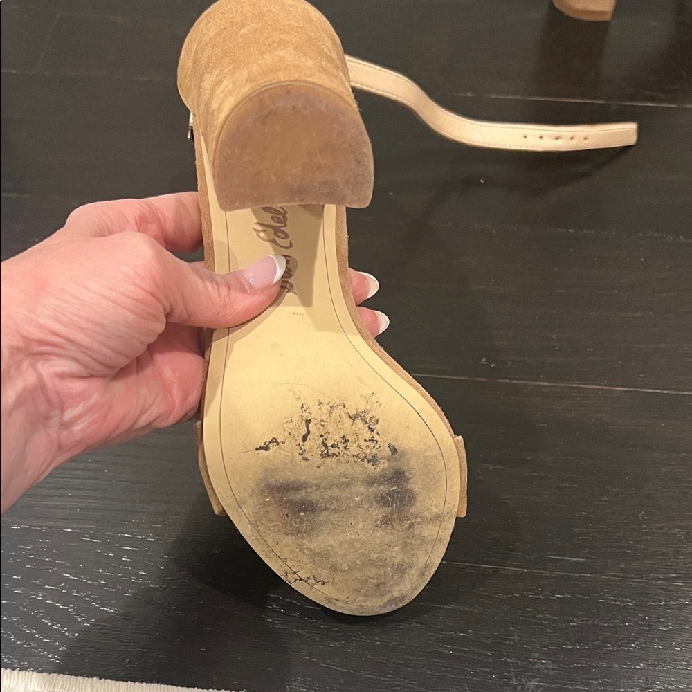 Sam Edelman Camel Suede Heels - Picture 5 of 6